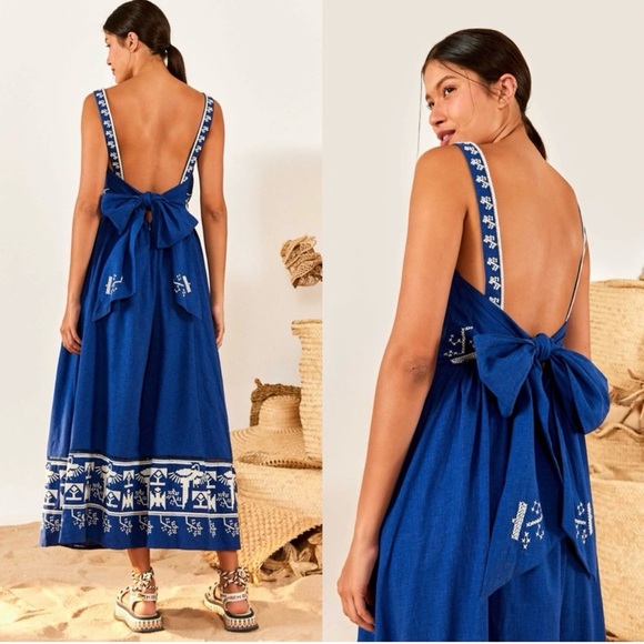 Farm rio macaw dress - Navy blue. EUC - Picture 2 of 2